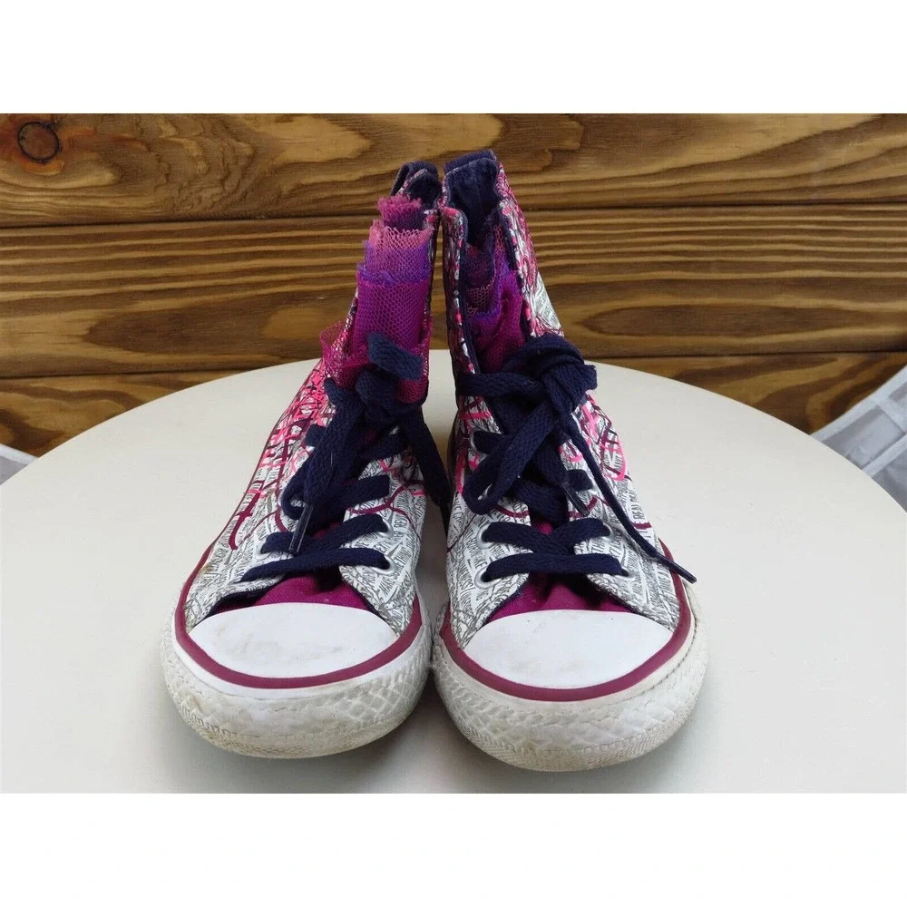 Converse Sz‎ 1 Shoes Girls Youth Sneaker Purple Fabric Lace Up